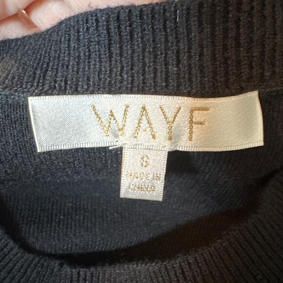 Wayf Milo Knot Sweater Black Crew Neck Long Sleeve Size Small - Picture 5 of 7